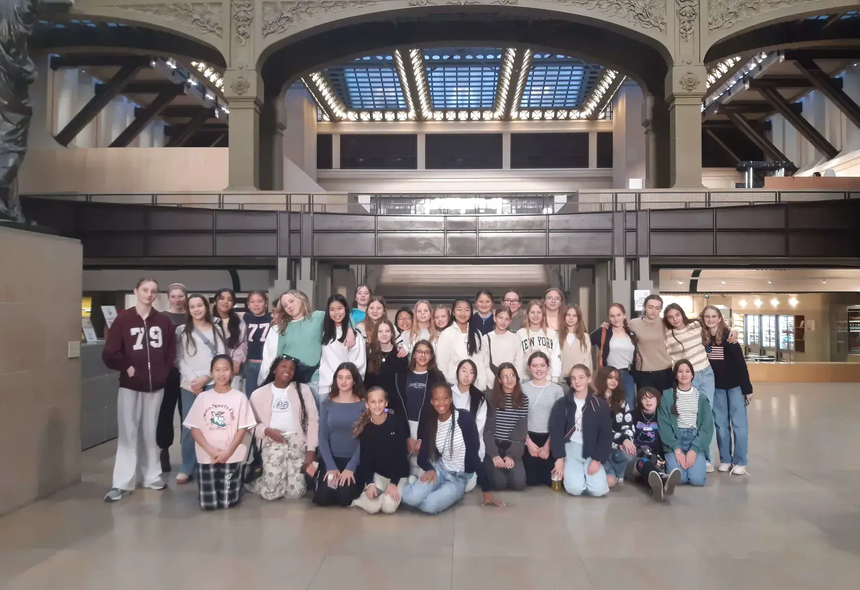 Students from private St Swithun's School for girls in Paris, France