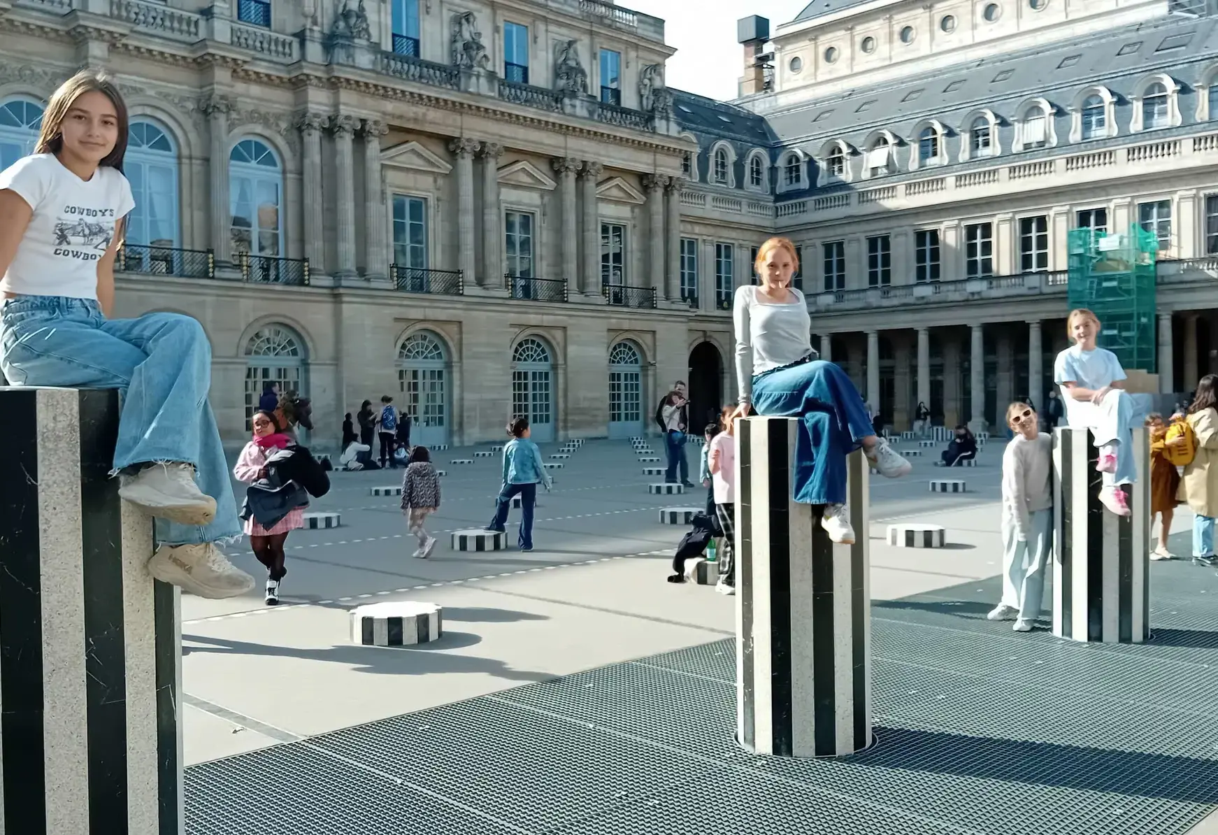 Students from private St Swithun's School for girls in Paris, France