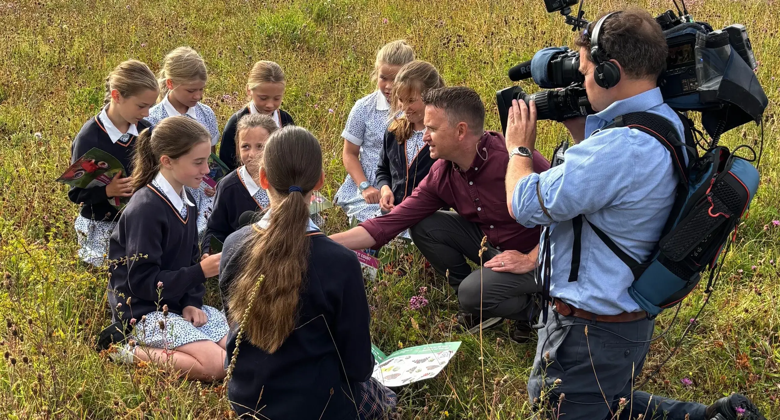 St Swithun’s pupils star in national media as they help launch the Big Butterfly Count