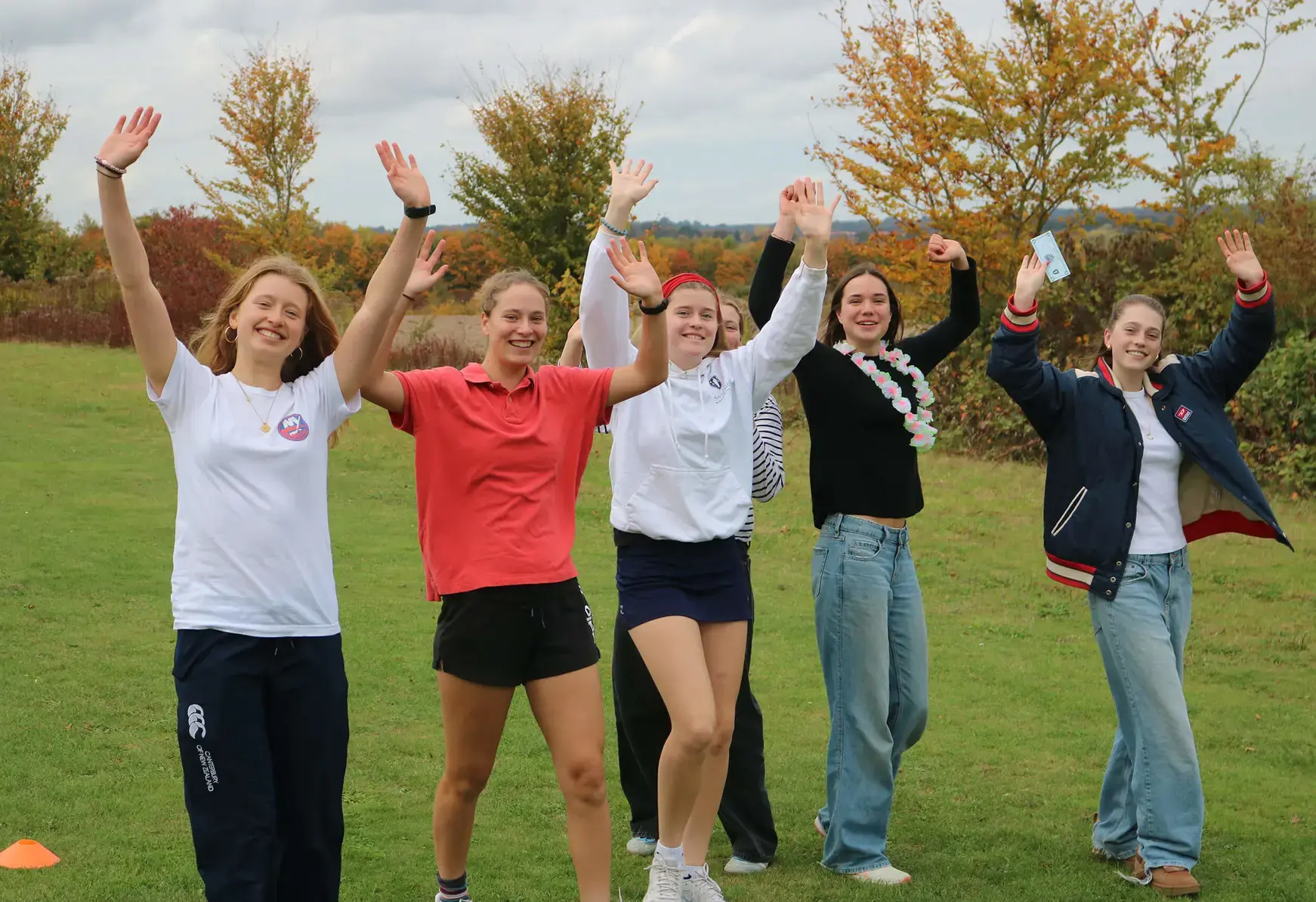 Students at St Swithun's private School for girls in Hampshire charity fun run
