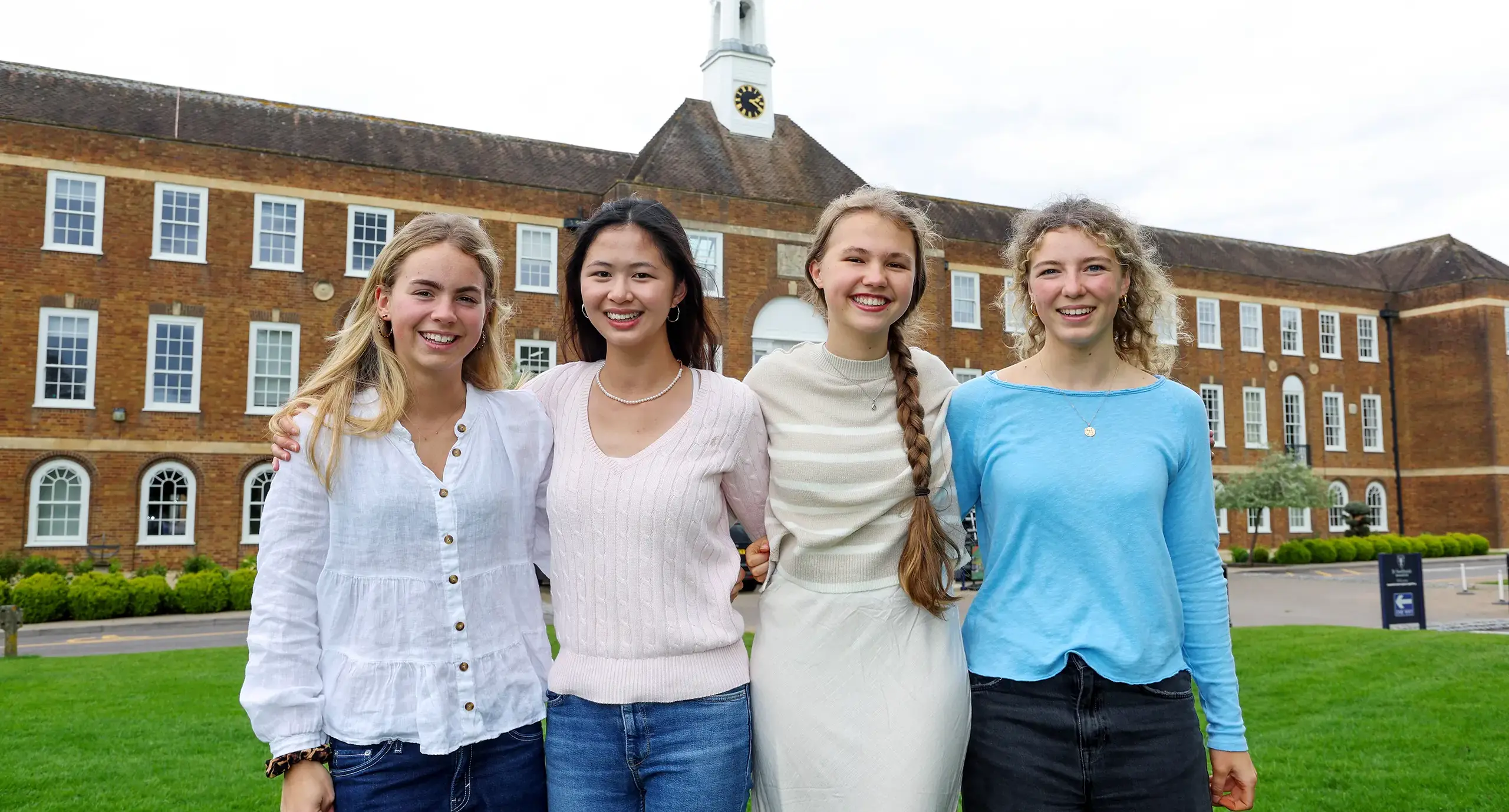 Students at St Swithun's School for girls in Hampshire achieve excellent A-level results